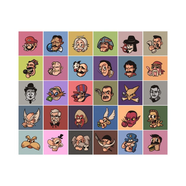 Movember Famous Mustaches by Phreephur