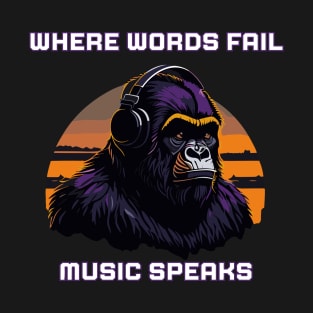 Gorilla Music Headphones Chill T-Shirt