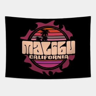 Malibu beach california vintage retro sun Tapestry