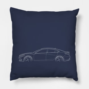 2015 Mazda 6 - profile stencil, white Pillow