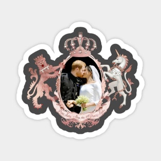 Royal Wedding Kiss, Rose Gold Magnet