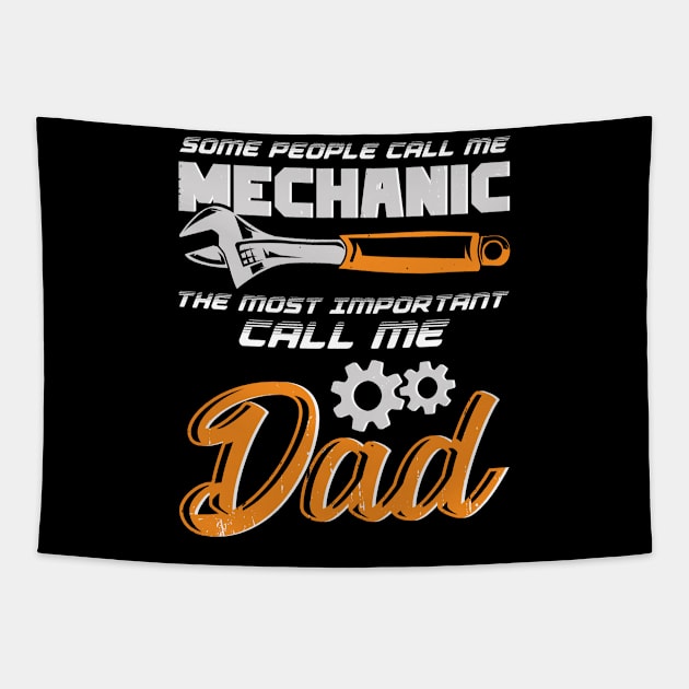 Mechanic Dad Father Gift Tapestry by Dolde08