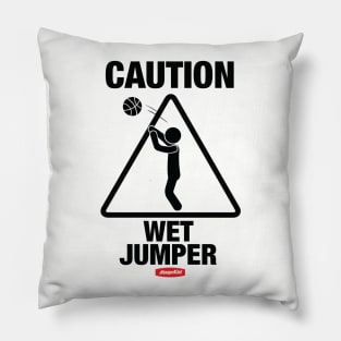 Caution Wet Jumper Pillow