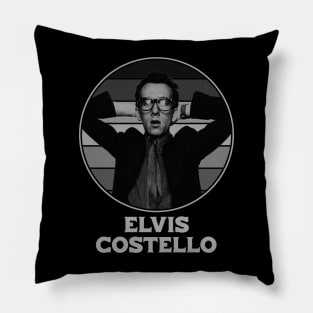 retro elvis costello Pillow