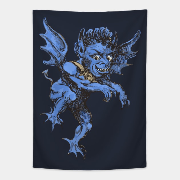 Blue Demon Tapestry by MasterpieceCafe