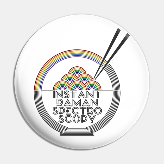 Instant Raman (Ramen noodles) Spectroscopy - Funny Science Pin by StopperSaysDsgn