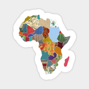 Patchwork Map of Africa Magnet