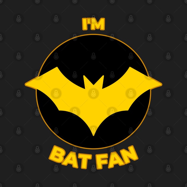 Bat Fan (Black and Gold) by Daily Detour