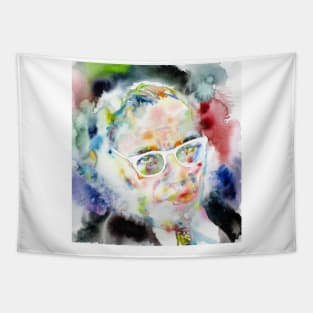 ISAAC ASIMOV watercolor portrait Tapestry