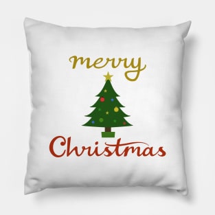 Merry Christmas+Tree Design Pillow