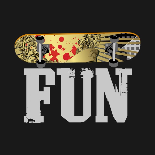 Skateboard Fun | Deck Skater Gift Skating by DesignatedDesigner