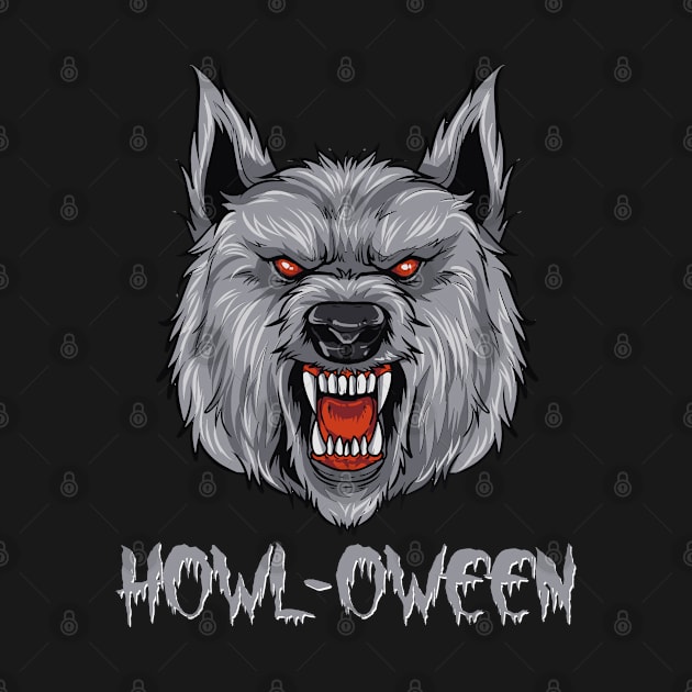 Howl-oween Werewolf Moon Grey Werewolf Halloween Costume Boys by pipsmerch