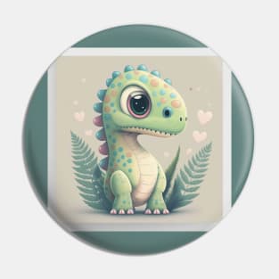 Spike der bunte Dinosaurier Pin