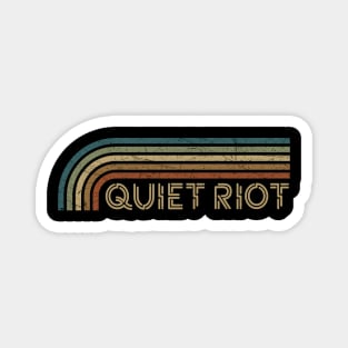 Quiet Riot Retro Stripes Magnet