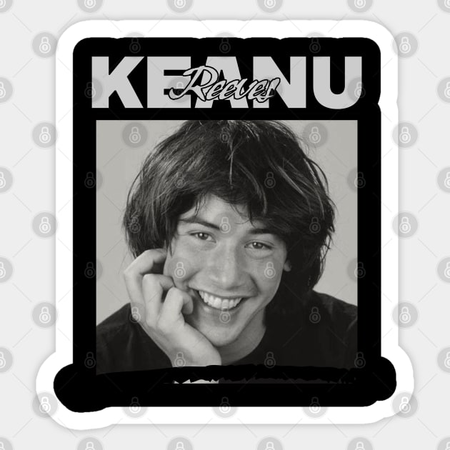 Keanu Reeves / Vintage Photo - Keanu Reeves - Sticker | TeePublic