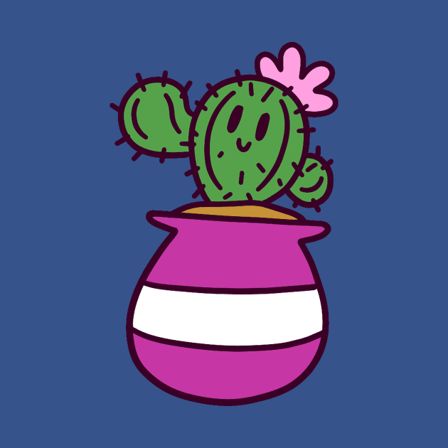 Potted Flower Cactus by saradaboru