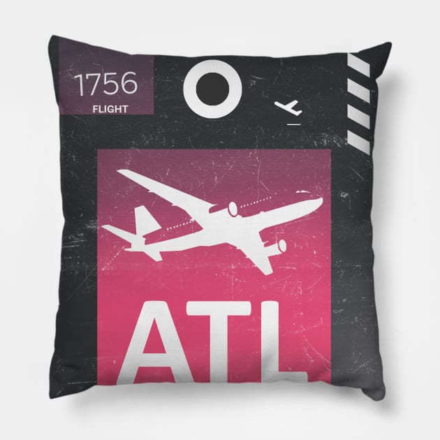 ATL Atlanta airport code Pillow by Woohoo