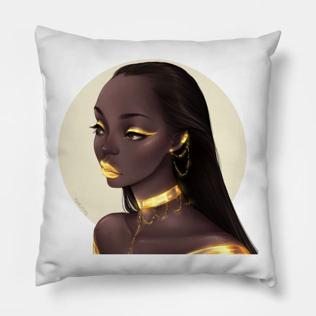Gold Pillow by Mari945