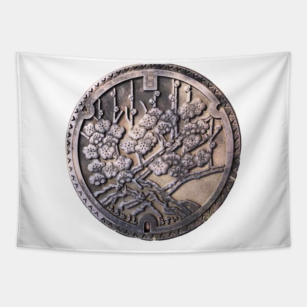 Japanese Manhole Tapestry by Suddha Design