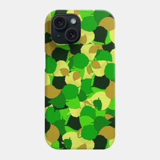 Pattern leaves yellow green Phone Case