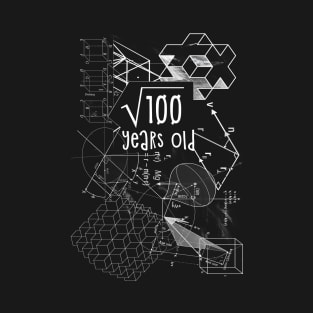 Square Root Of 100 10 Years Old 10th Birthday T-Shirt