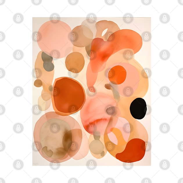 Abstract Shapes Warm Earthy Tones by Trippycollage