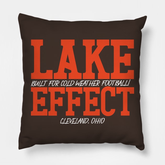 Lake Effect Cleveland Browns Pillow by mbloomstine