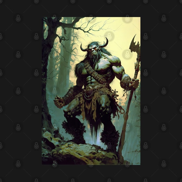 River troll in the style of  Frazetta / Vallejo by obstinator