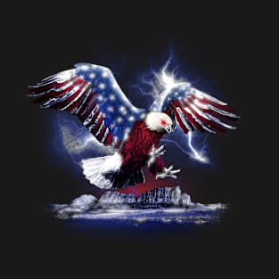 Eagle with american flag T-Shirt