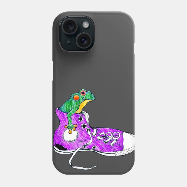 Frog in a Shoe Phone Case by Art of V. Cook