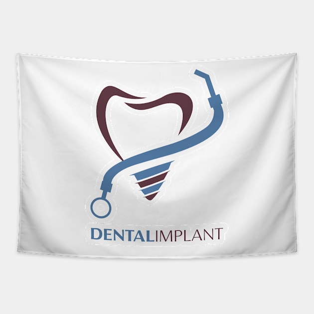 Tooth vector logo template for dentistry or dental clinic and health products. Tapestry by AlviStudio