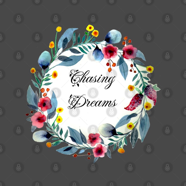 Watercolor Dreams  Floral Wreath in Stylish Elegant Style by Nisuris Art