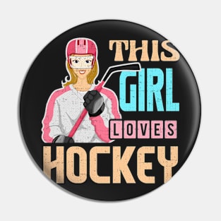 Funny, Unique Hockey Shirt for Girls, Women, and Teens Pin