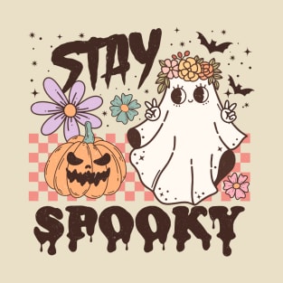 Retro Horror Halloween Stay Spooky T-Shirt