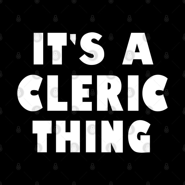 It's a cleric thing by wondrous