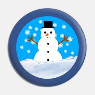 Snowman Christmas ball Pin