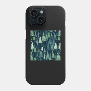 Christmas night in the forest II Phone Case