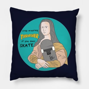 monalisa love skate Pillow