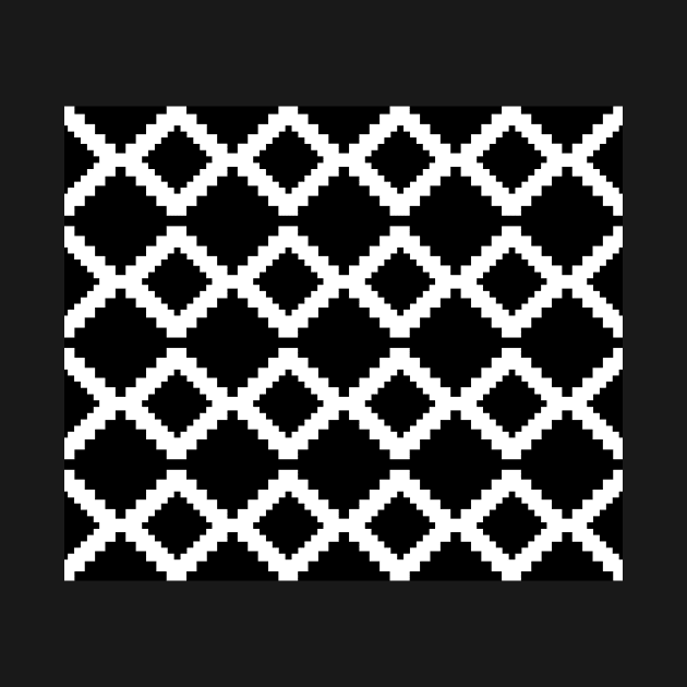 Abstract geometric pattern - black and white. by kerens