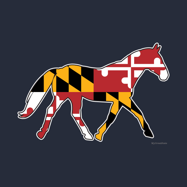 Maryland Flag Horse Logo by ybtee