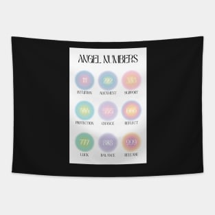 Angel Numbers Chart Colorful Aura Tapestry