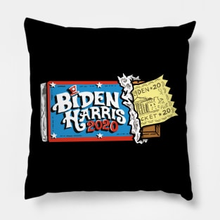 Biden Harris 2020 Golden Election Ticket Pillow