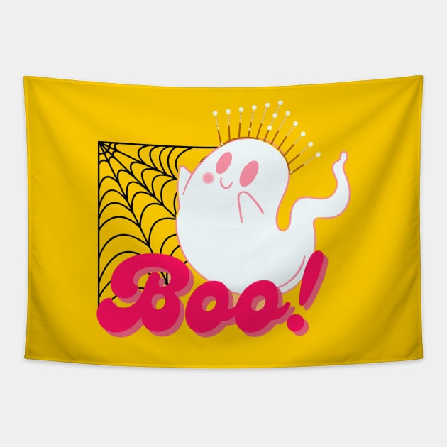 Boo! Halloween desing Tapestry by adrianasalinar