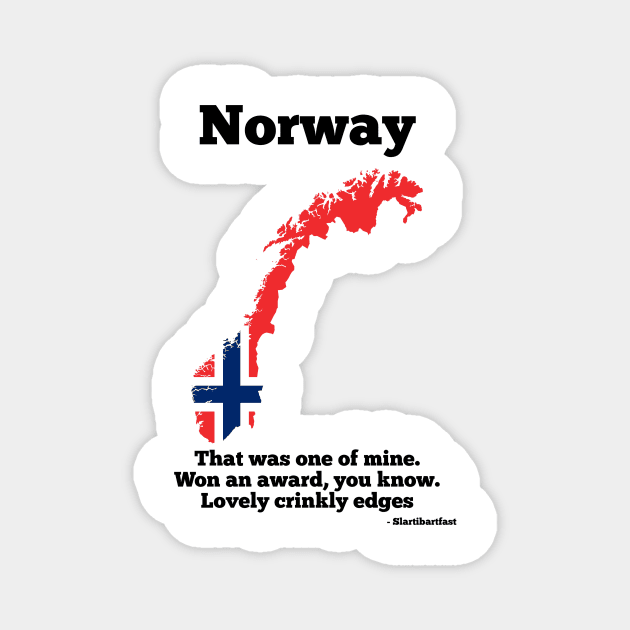 Slartibartfast - Norway Magnet by Stupiditee