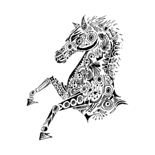 horse art drawing handmade T-Shirt