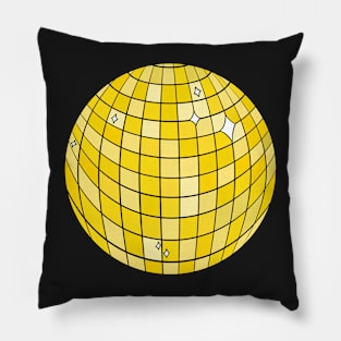 Yellow Disco Ball Pillow