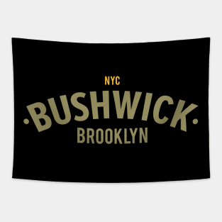 New York Brooklyn - Bushwick Brooklyn Schriftzug - Bushwick Logo Tapestry