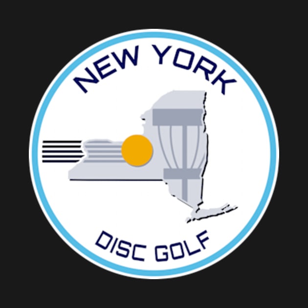 New York Disc Golf State Shape White by grahamwilliams