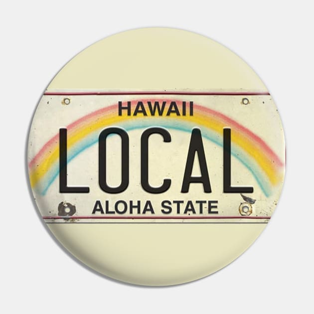 Local Vintage Hawaii License Plate Pin by HaleiwaNorthShoreSign