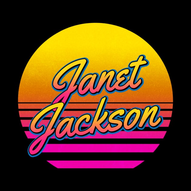 Janet Personalized Name Birthday Retro 80s Styled Gift by Jims Birds